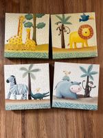 4 Bilder Kinderzimmer - Dschungelzoo