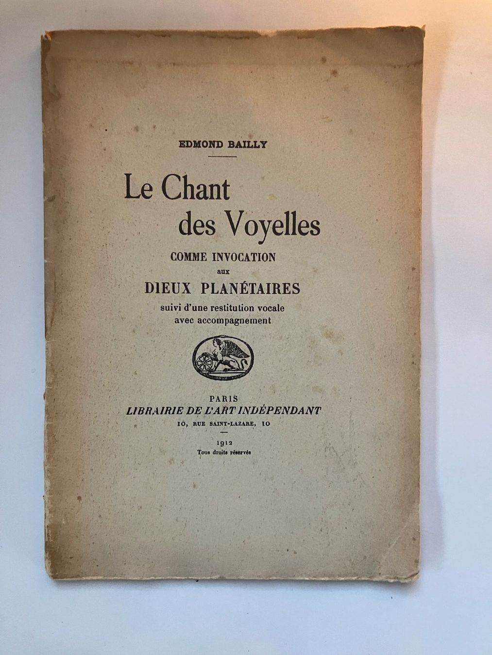 Libri: Edmond Bailly Le Chant des Voyelles – Usato da ZUERICH venduto da Carolus1