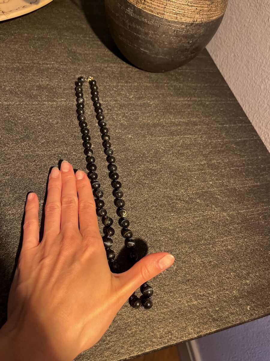 Catenine: Kette Tigerauge schwarz – Nuovo (secondo la descrizione) da Herrliberg venduto da spunggi 1