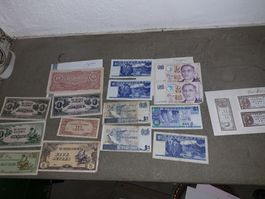 Asiatische Banknoten Sammlung: Japan, Hong Kong, Singapur