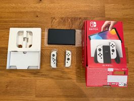 Nintendo Switch OLED konsole weiss mit OVP wie neu AB 1 CHF