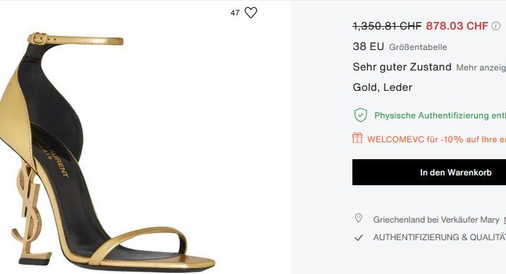 Saint Laurent Damenschuhe: Saint Laurent Sandalen / sandales .38 – Gebraucht aus Collonges von Auganien 4