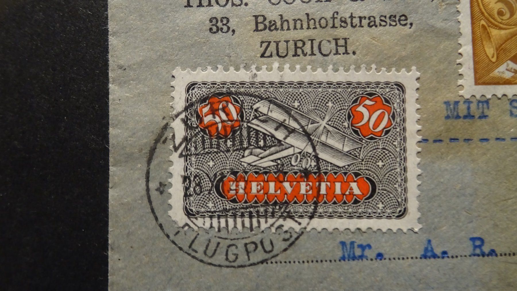Tutti i francobolli: 1926, SCHWEIZER AFRIKAFLUG 28. NOVEMBER – Usato da Eschenbach SG venduto da eDaisy 3