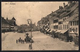AK Aarberg, Marktplatz, 1917