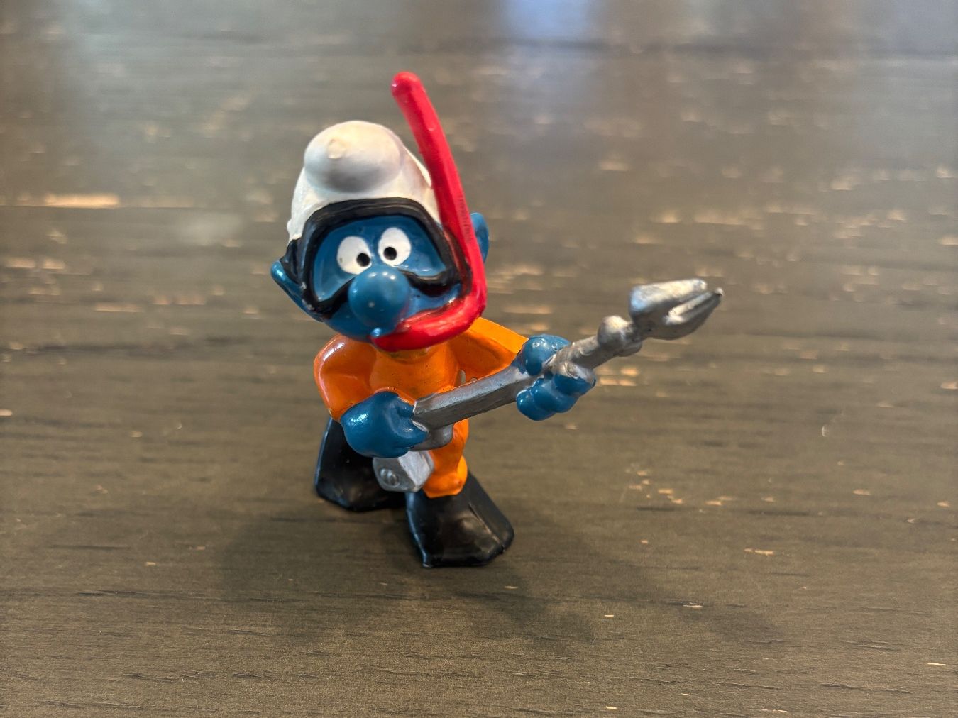 Schleich Statuette: Peyo Schlumpf Schleich / Harpunentaucher – Usato da wenslingen venduto da kulturseller