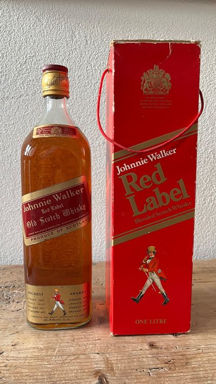 Johnny Walker Red Label im Umkarton 1980er 1 Litre (Neu und ...