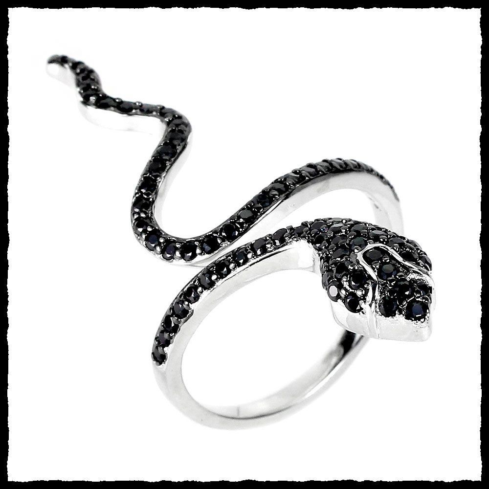 Anelli: Black Spinell Schlangen Ringe 925 Silber – Nuovo e nell'imballaggio originale da Oberglatt ZH venduto da Goldfee1 1