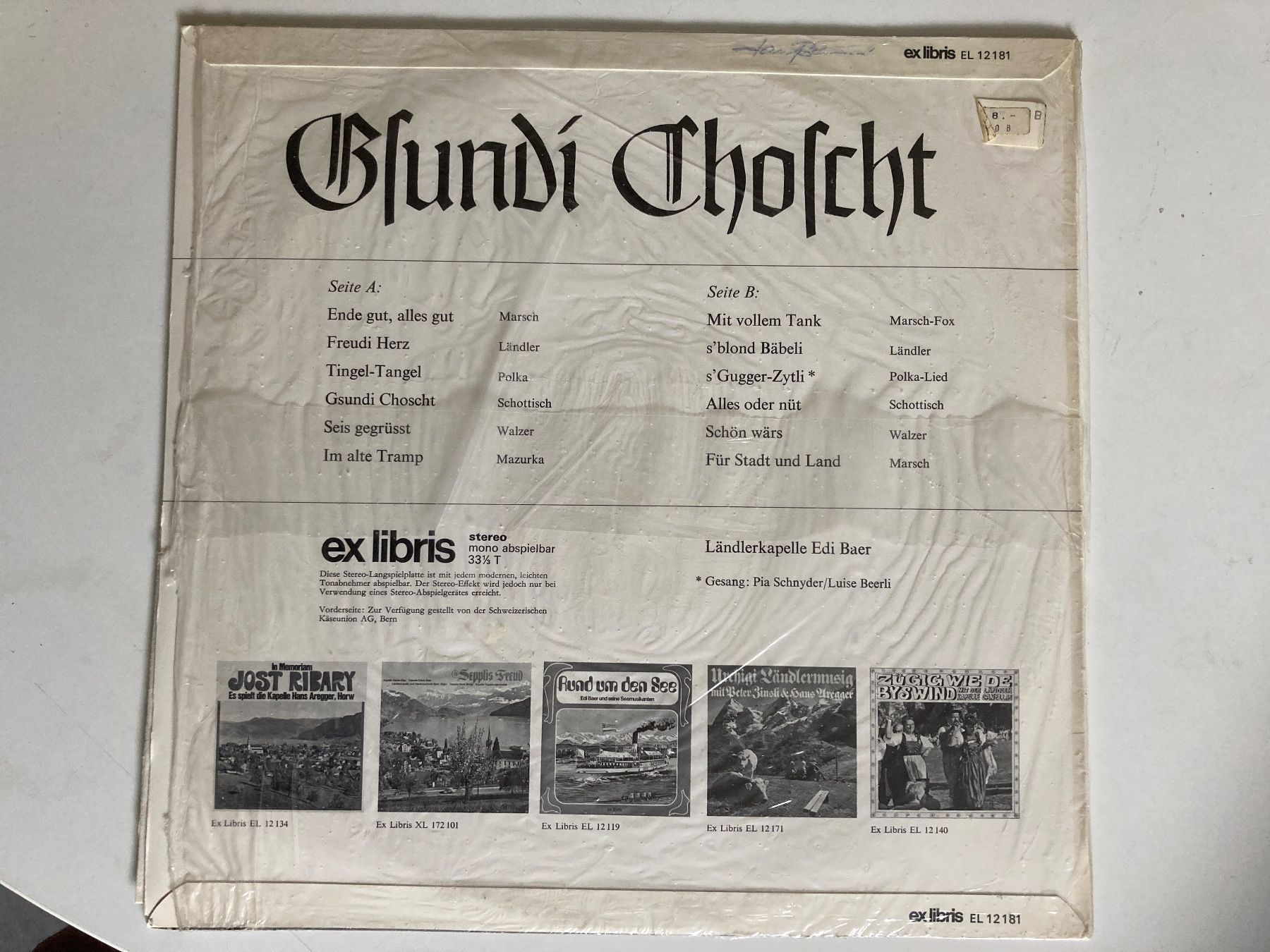 Dischi in vinile: Gsundi Choscht – Usato da Zürich venduto da Chaeffeler 1
