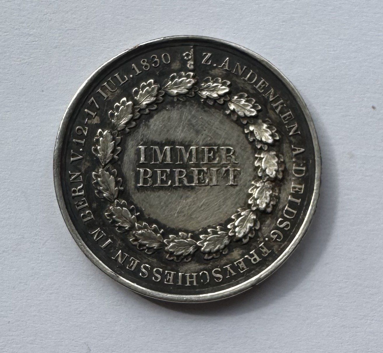 Medaillen: 1830 Schützenmedaille Bern Silber – Gebraucht aus Kirchberg SG von Z-Collection 3