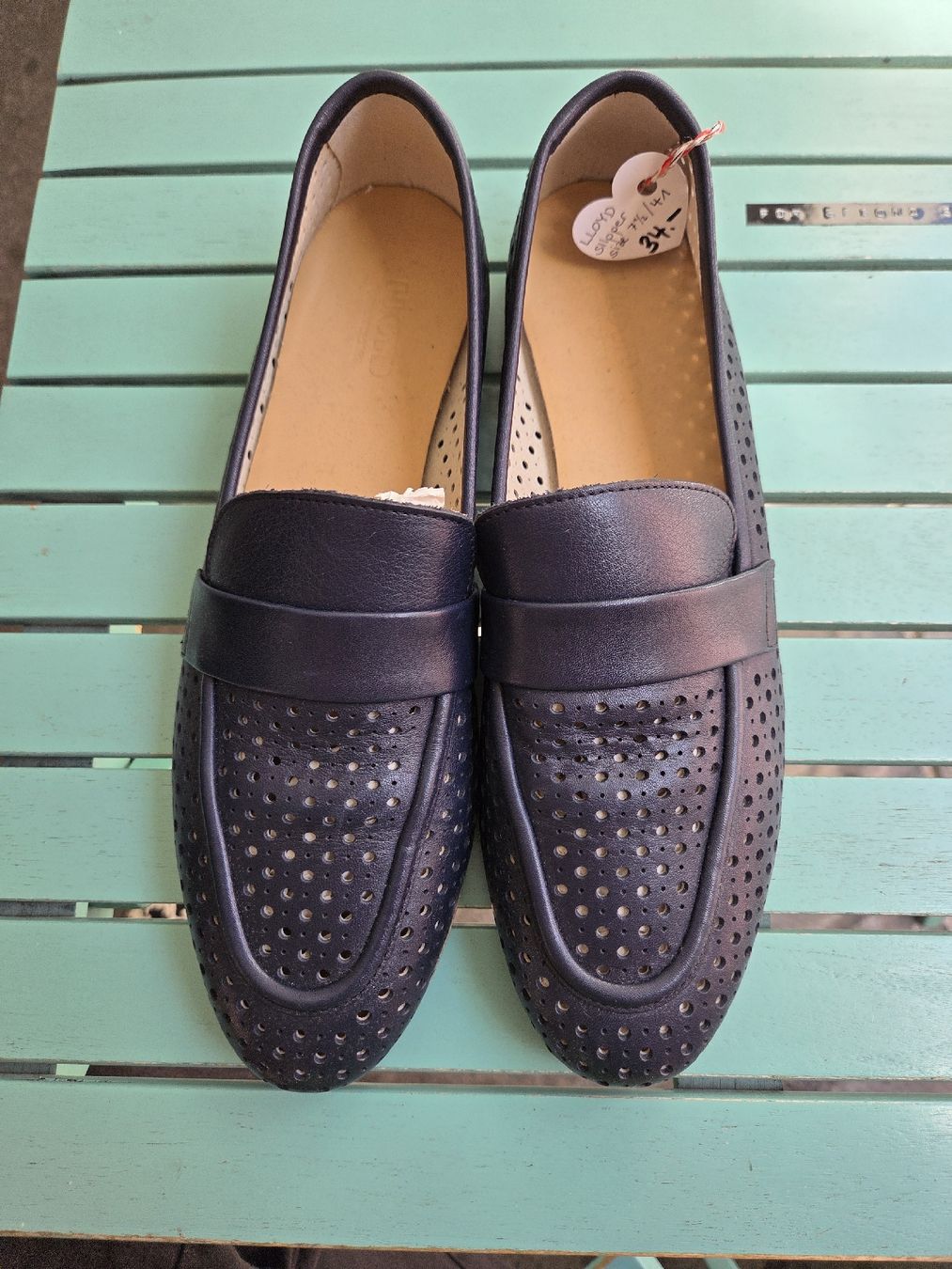 Lloyd Scarpe da donna: Lloyd Leder-Loafer Dunkelblau Gr. 41 – Usato da Bern venduto da -Aniko- 2
