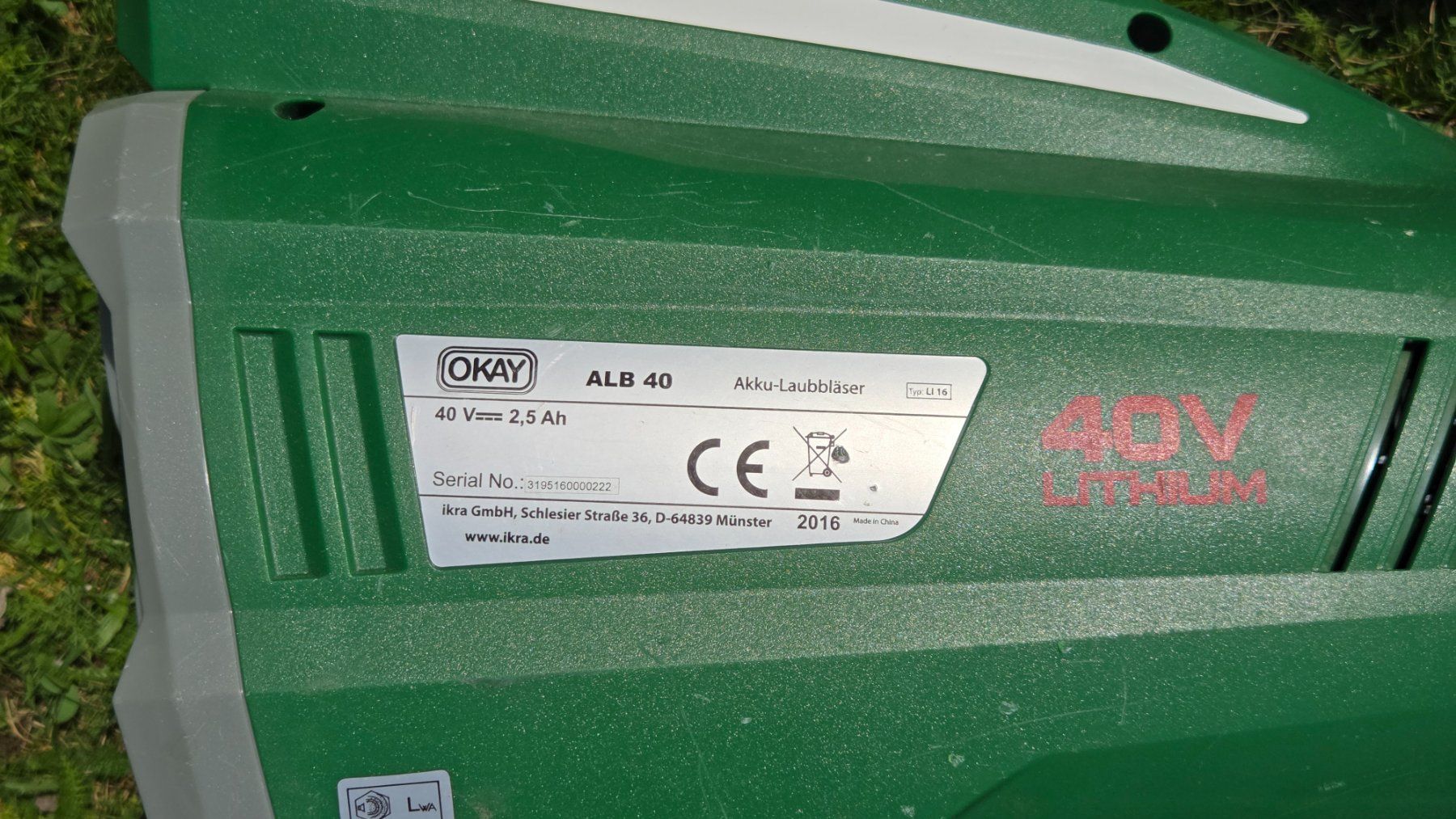 Soffiatori & Aspiratori per foglie: Okay Akku-Laubbläser ALB40 – Difettoso da Wauwil venduto da Ronamax1 1