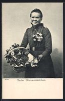 Basel, Basler Blumenmädchen mit Korb vo