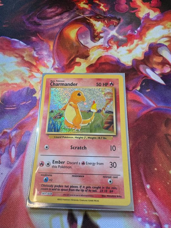 Charmander 001/034 CLC Classic Collection Charizard Deck Holo Pokémon 2023 NM - Foto 6