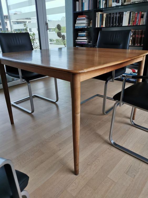 Esstisch Teak massiv 110x110, ausziehbar auf 220 mid century Kaufen