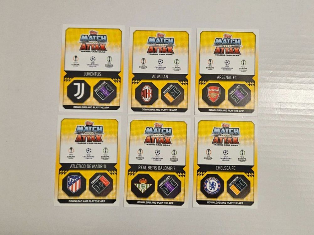Topps Match Attax Fussball Karten 6 Stück 2
