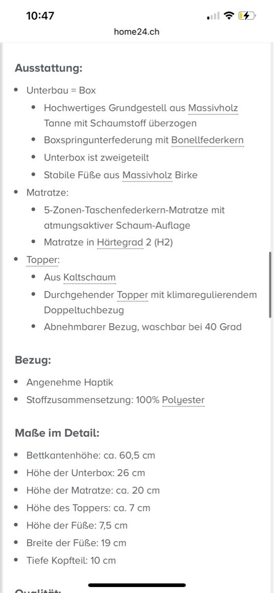 Letti: Elegant Fredriks Loimaa Boxspring Bed - 160x200cm, Grey – Usato da Basel venduto da man_nx6q 1