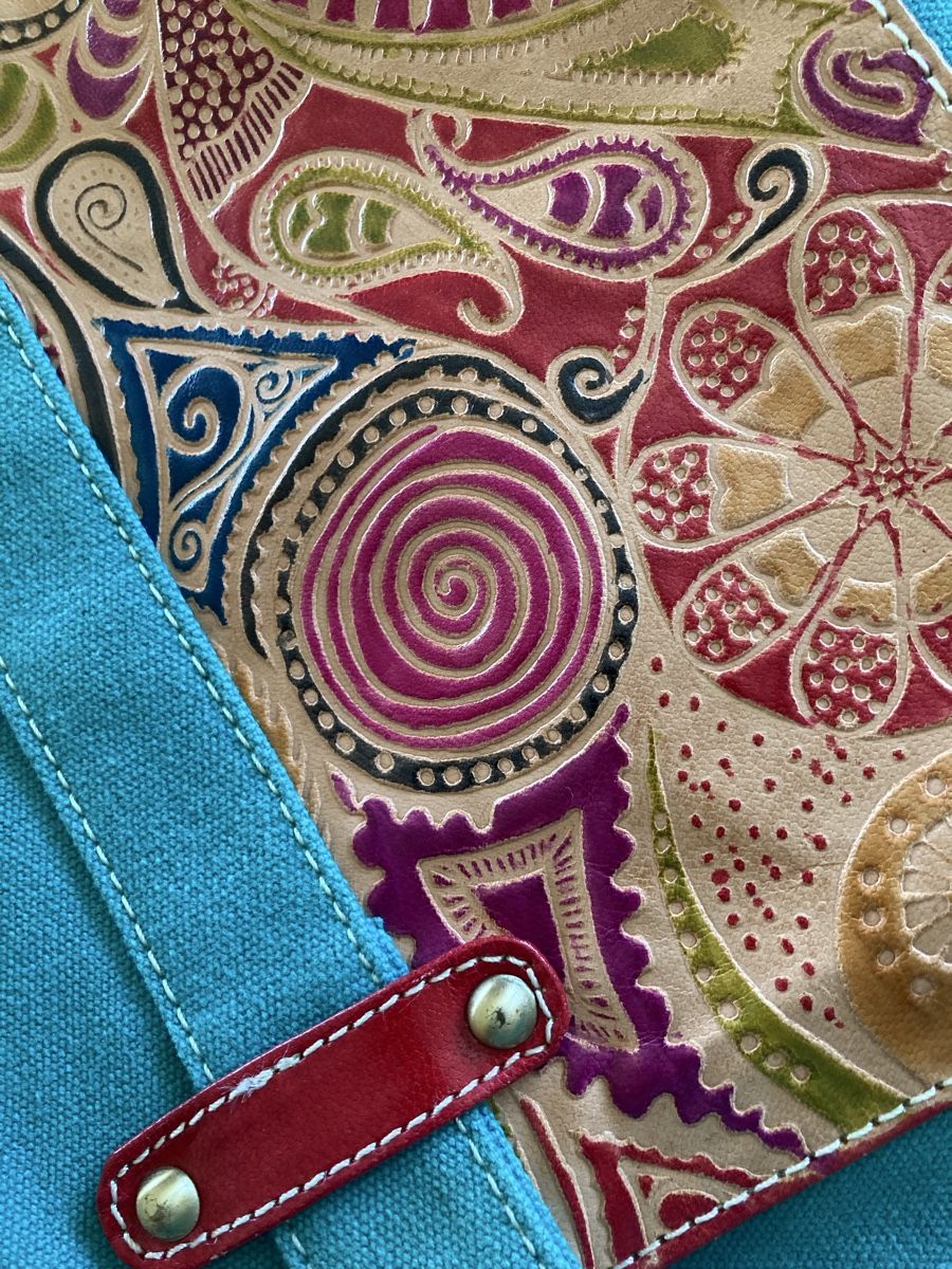 Borse da donna: Umhängetasche Canvas /Leder türkis – Usato da Schaffhausen venduto da christamawe 8