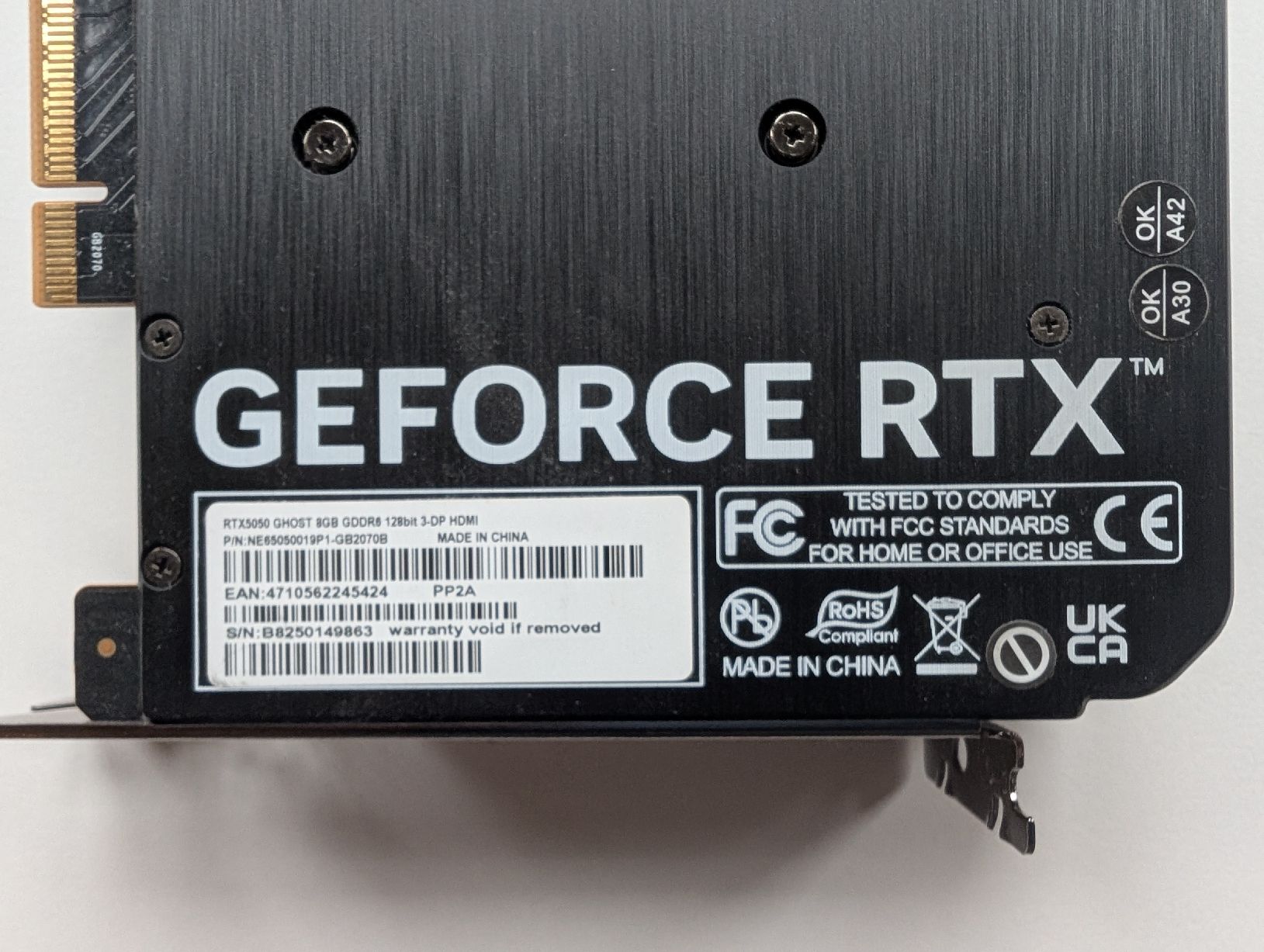 Nvidia Cartes graphiques: Nvidia GeForce RTX 5050 Ghost 8GB – D'occasion à Küsnacht ZH par bes_xsr8 1