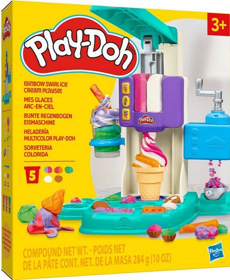 Play-Doh Spielzeuge: Play-Doh Regenbogen Eismaschine 5 Dosen Knete – Neu und originalverpackt aus Oensingen von Liquidations-Shop