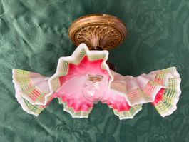 Antik Muranoglas Jugendstil Deckenlampe um 1920