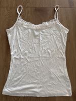 Spaghettiträger Top mit Spitze Gr.S beige NEU