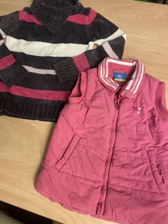 Süsses Set Weste & Pulli Gr. 116 Topolino/C&A
