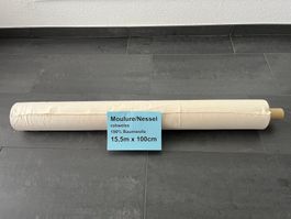Moulure/Nessel rohweiss, 100% BW, 15.5m x 100cm auf Rolle