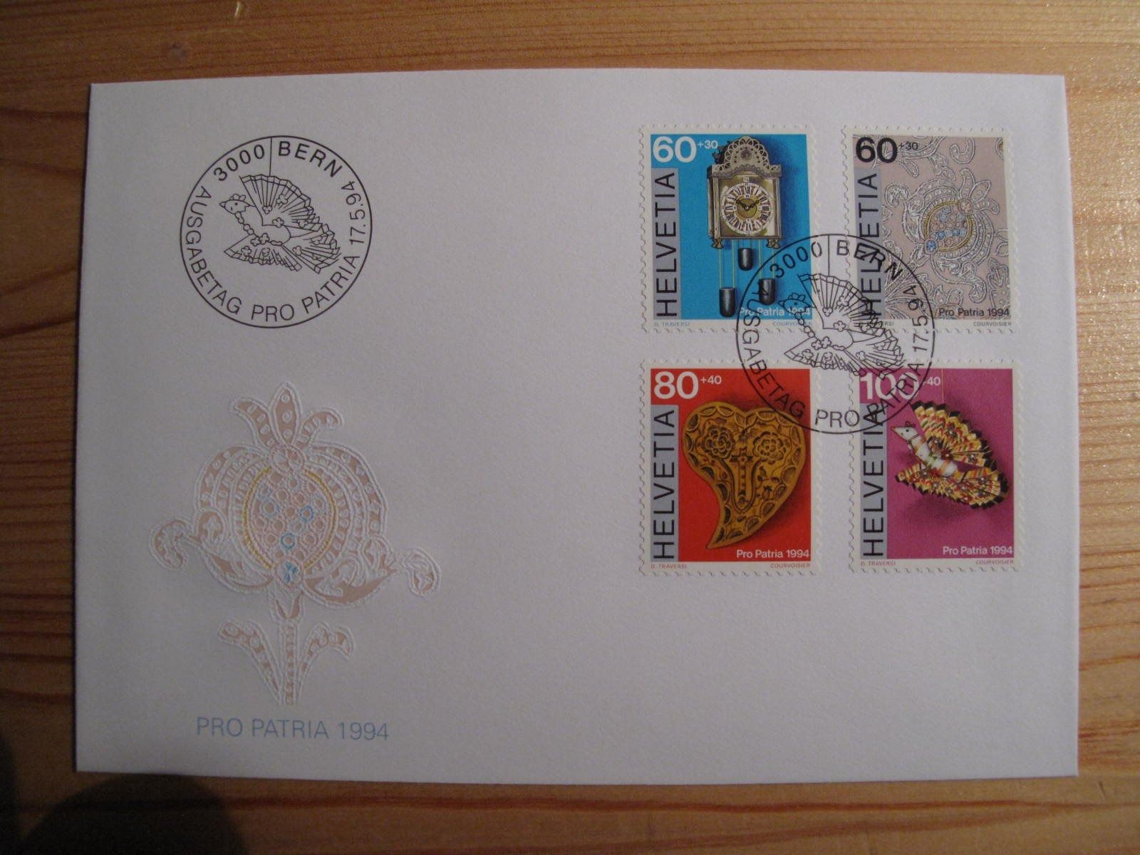 Tutti i francobolli: Pro Patria 1994 FDC – Usato da Wil SG venduto da fva01
