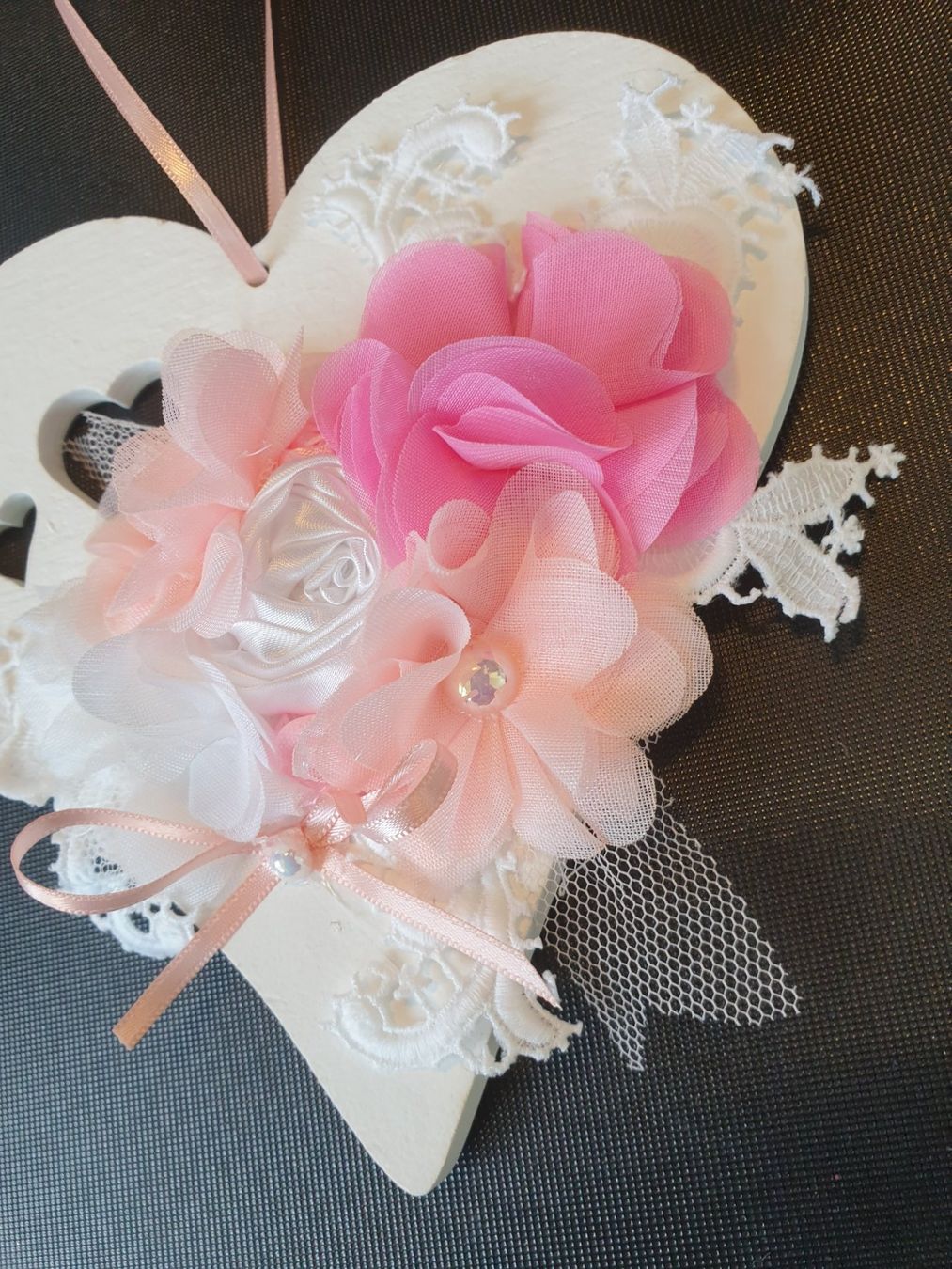 Tutte le decorazioni: Geschenk Herz Deko Shabby Chic Spitze Muttertag Geburtstag – Nuovo e nell'imballaggio originale da Gossau ZH venduto da Goes05 1