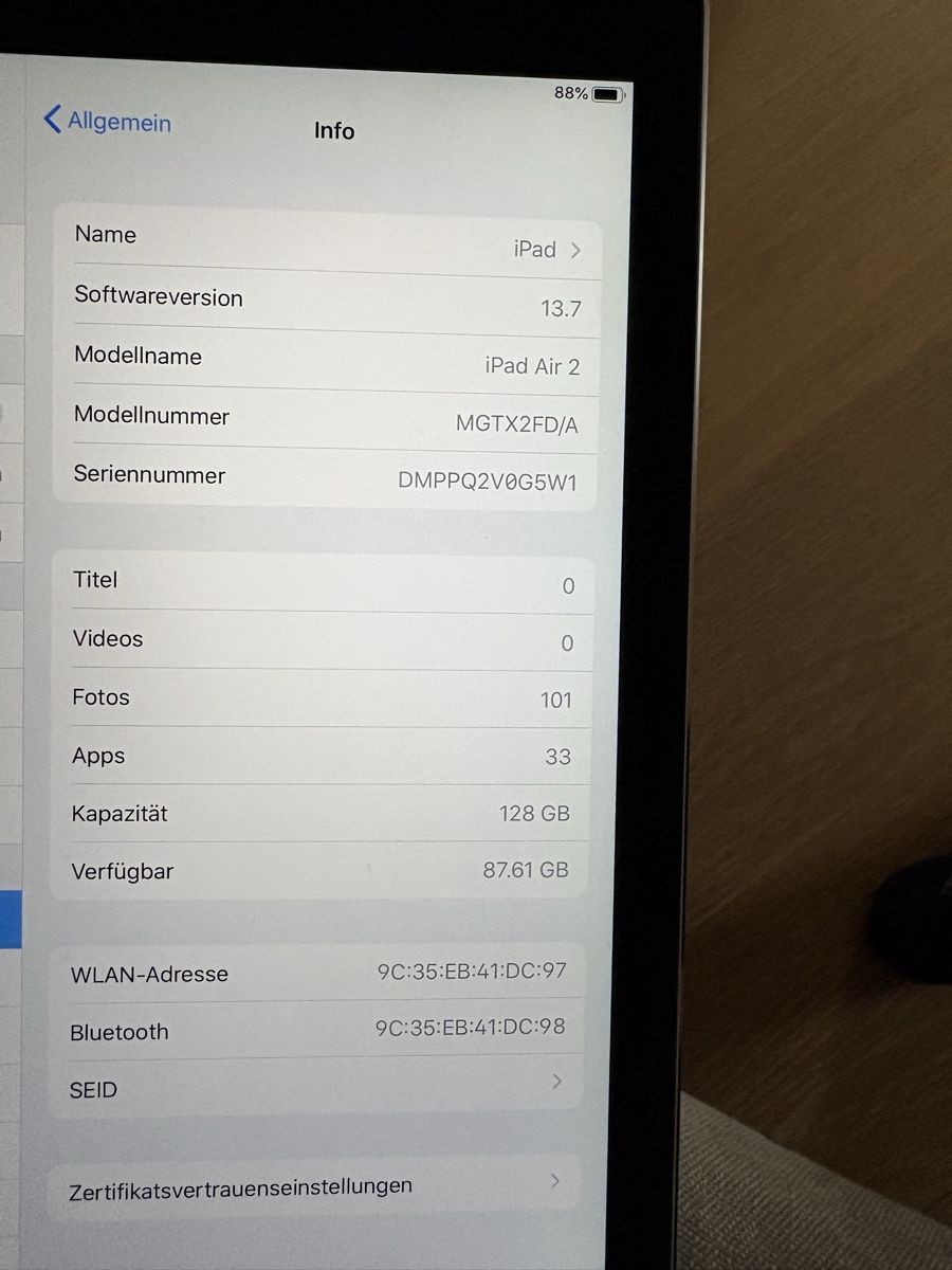 Apple Tablet PC: IPAD air 2 – Gebraucht aus Rifferswil von Skywin01 4