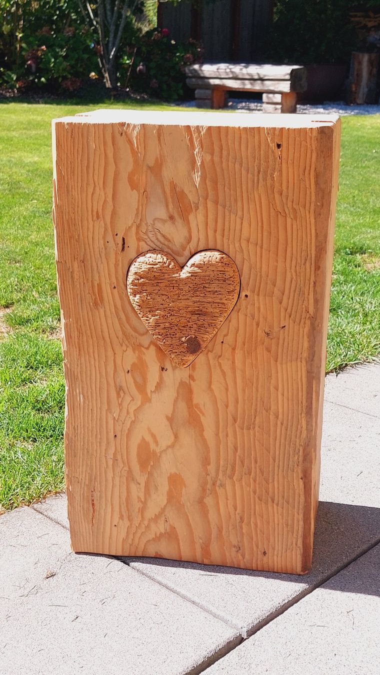 Tutte le decorazioni: Altholzsäule / Dekosäule mit Herz – Nuovo e nell'imballaggio originale da Egnach venduto da Oldwoodstyle 6