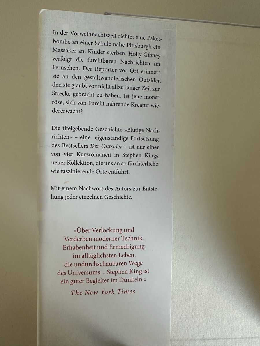 Libri: Stephen King: Blutige Nachrichten Roman – Usato da Bern venduto da mom_d6hv 1
