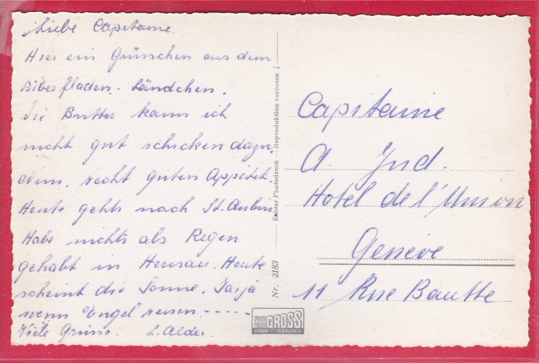 Cartoline postali: HERISAU – Usato da Oberrieden venduto da Gebirgsstelze 1