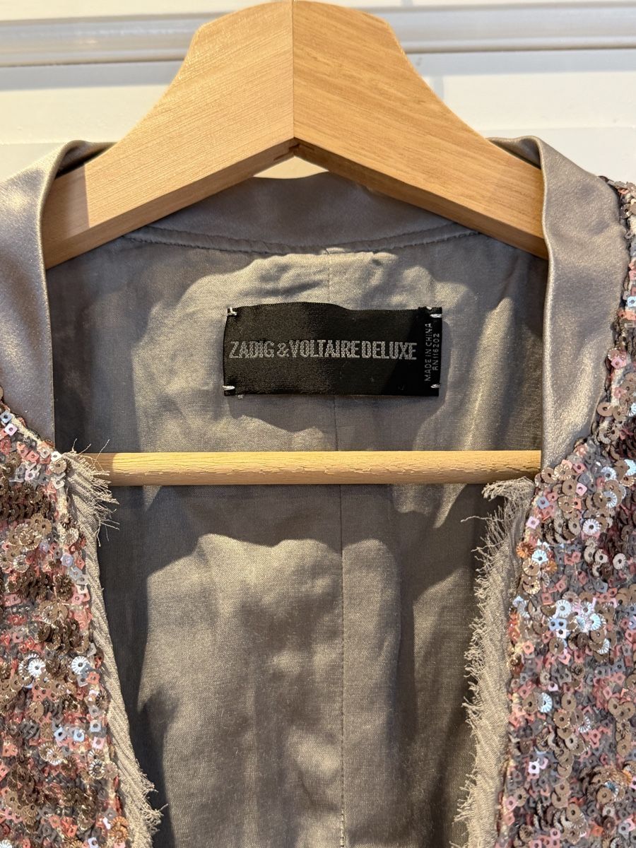 Zadig & Voltaire Giacche: Zadig & Voltaire Deluxe Sequin Jacket, Size 36 – Nuovo (secondo la descrizione) da Genève venduto da jud_xrl8 1