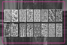 16 x Malschablone zb für Hintergründe 10.5x22cm