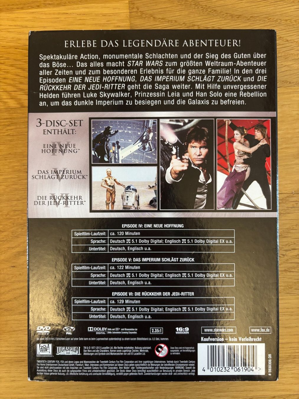 Alle DVDs: Star Wars 1 - 6 auf DVD – Gebraucht aus Bern von mil_t5lp 2
