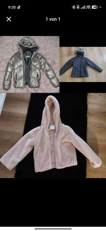 Kinderjacken Set 3 Stck. Pink, Grau, Silber Grösse 134