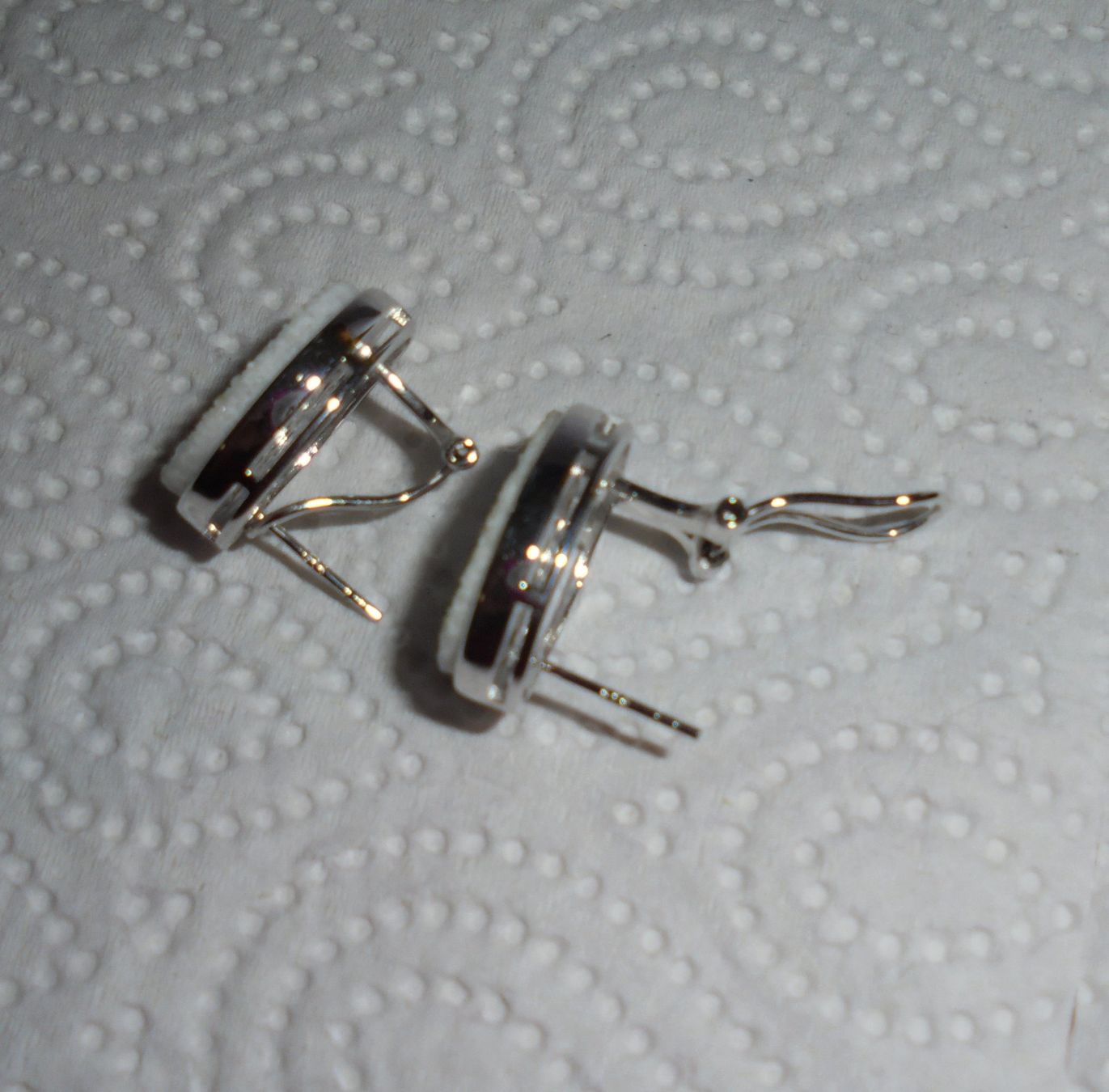 Orecchini pendenti & Orecchini a lobo: Echtschmuck: Perlenschimmer Glitzer-Quarz Ohrstecker – Nuovo (secondo la descrizione) da Zuchwil venduto da maumauchi 2