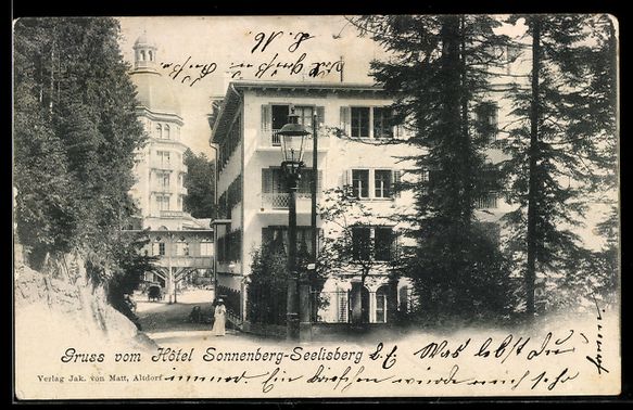 Cartoline postali: AK Seelisberg, Hotel Sonnenberg – Usato da Berlin venduto da bartko-reher