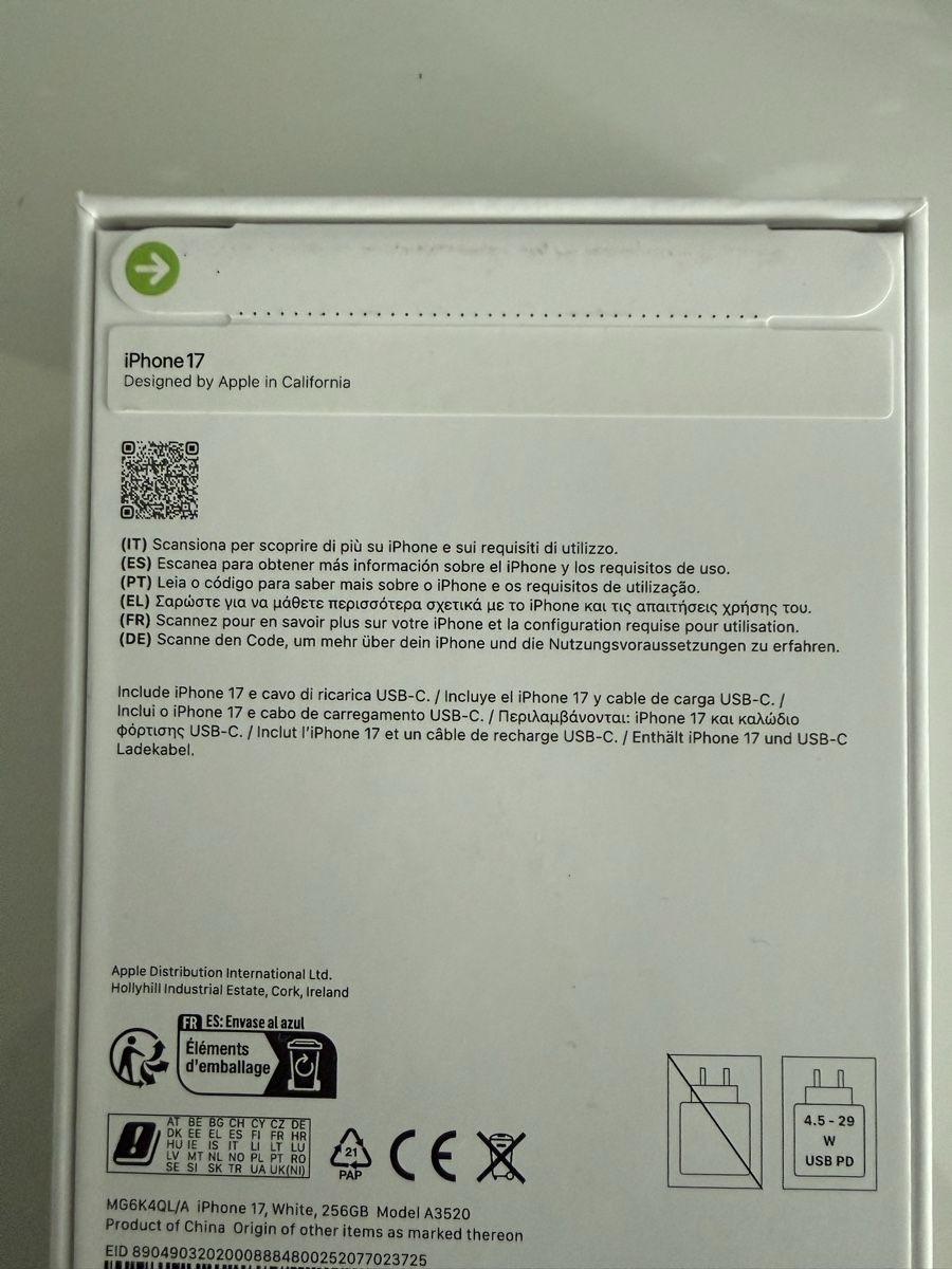 Apple Telefoni cellulari / Smartphones: iPhone 17 256 GB Neue Weiss  – Nuovo e nell'imballaggio originale da Zürich venduto da MarciaBraz 4