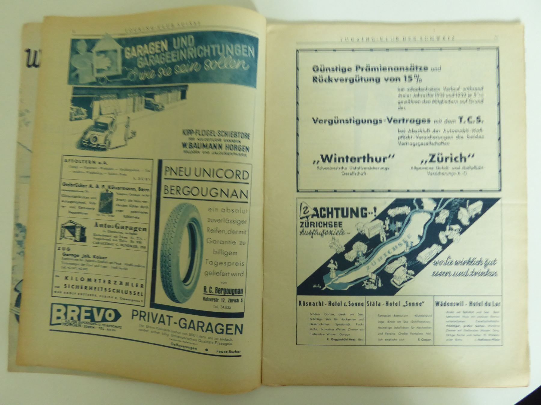 Zeitschriften & Magazine: 1933 Zeitschrift vom T. C. S. – Gebraucht aus Zürich von Chaeffeler 2