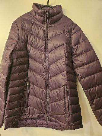 Leichte Damen-Daunenjacke, S, Pflaume