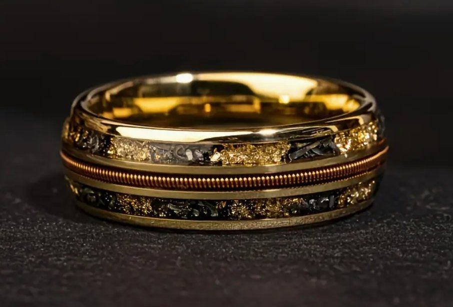 Ringe: Ring Freundschaftsring Ehering Gitarrensaite Chromstahl 10 – Neu (gemäss Beschreibung) aus Schwanden GL von UHRKNALL 1