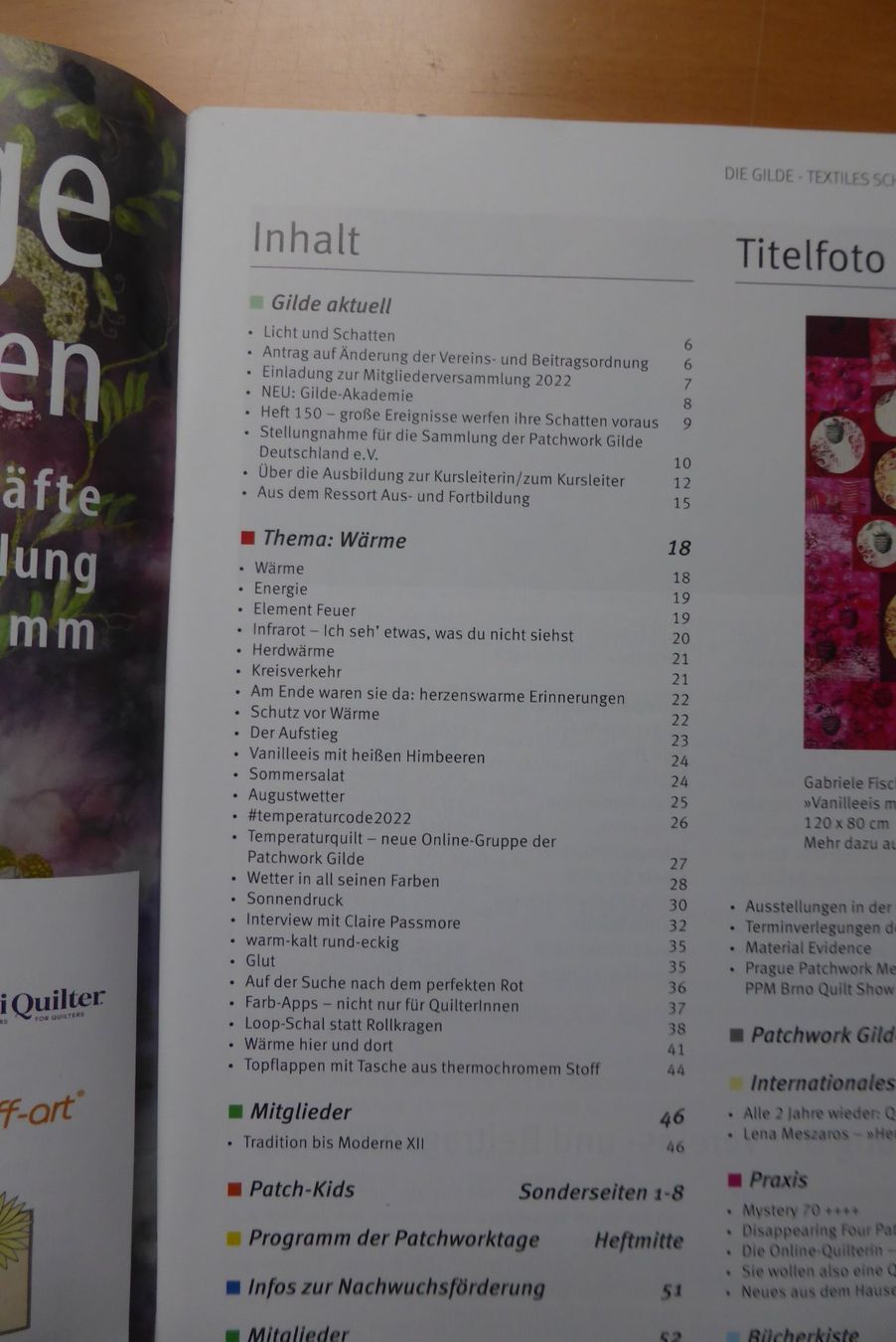 Riviste & Magazine: Magazin - Patchwork Gilde - Thema: Wärme – Usato da Brunnadern venduto da pinkfaden 1