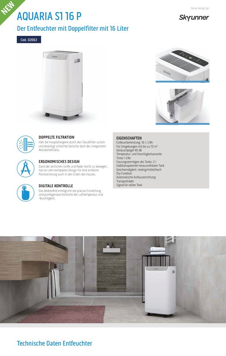 Luftentfeuchter: AQUARIA S1 16 P Luftentfeuchter – Neu (gemäss Beschreibung) aus Wängi von SPCSHOP 6