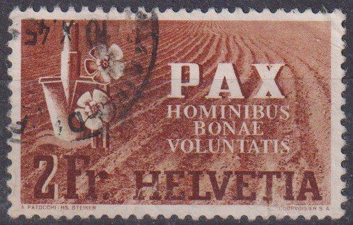 Tutti i francobolli: PAX 1945 "2Fr." gestempelt, SBK 200.-+++ – Usato da Samnaun-Compatsch venduto da Muckimu
