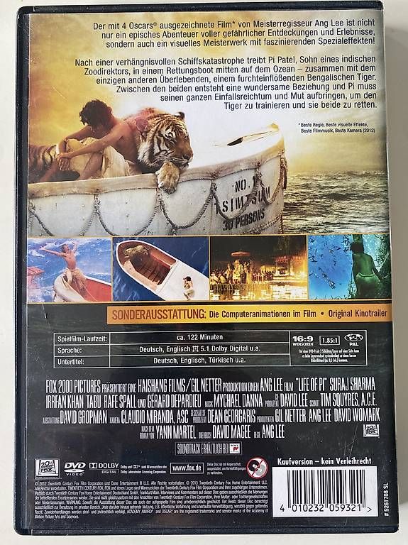 Tutti i DVDs: Life of Pi – Usato da Gasel venduto da Ntomate 1