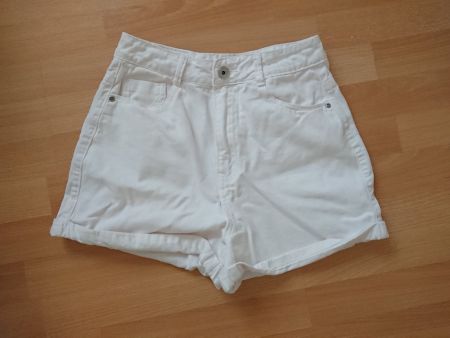 Damen Shorts Chicorée Gr. 36 Weiss 100% Baumwolle