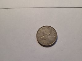 25 Cents Kanada 1943 Silber