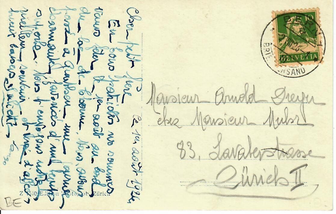 Cartoline postali: Gunten Park Hotel  1926 – Usato da Hochdorf venduto da Ziegel-16 1
